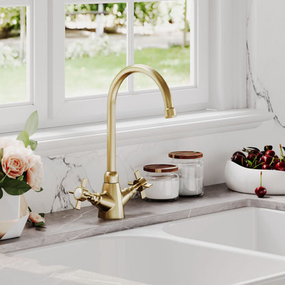 [BKT803] Norbury Mono Mixer Kitchen Tap - Multiple Handle and Finish Options Available - Lifestyle 2