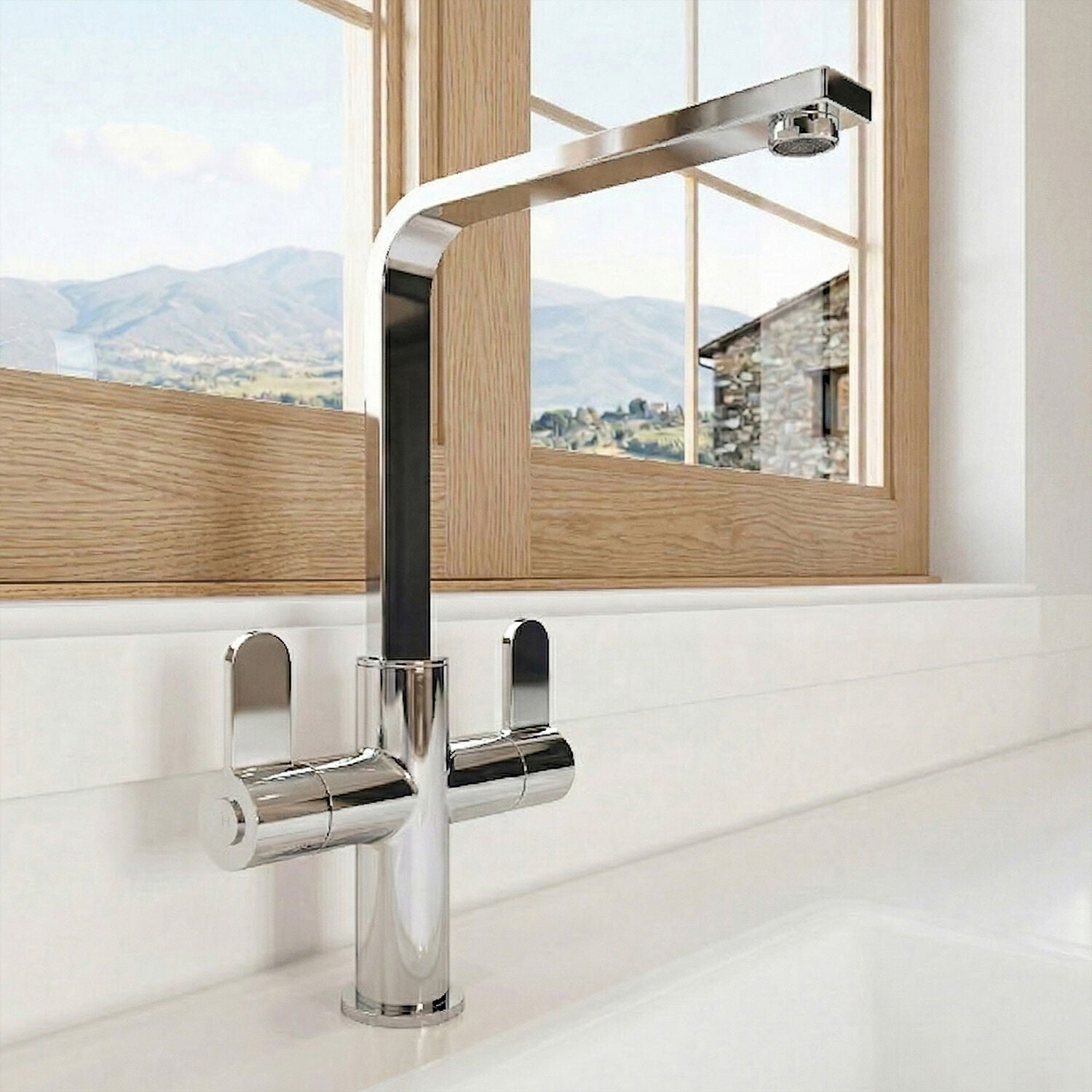 [BKTC305DL] Ipstones Kitchen Mono Mixer Tap - Single or Dual Lever, Choice of Colour - Silo