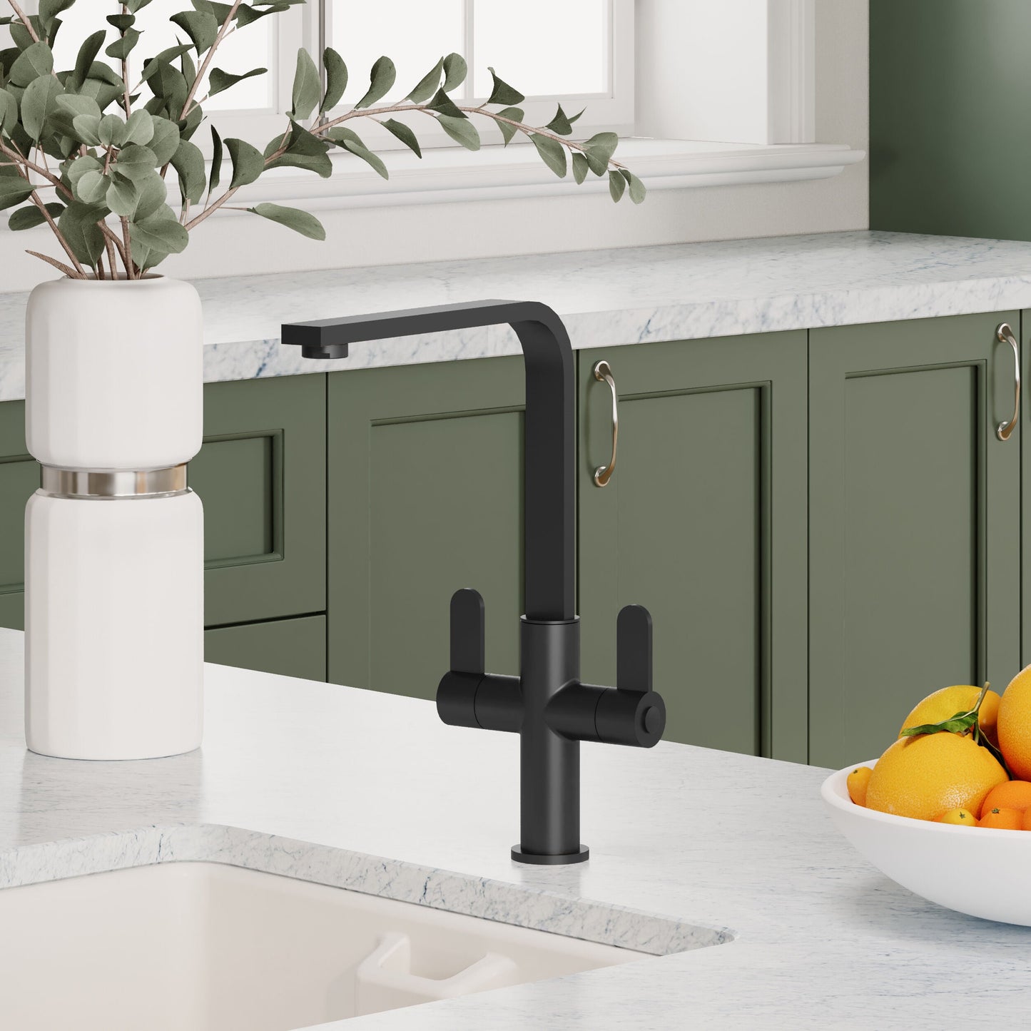 [BKTC405DL] Ipstones Kitchen Mono Mixer Tap - Single or Dual Lever, Choice of Colour - Lifestyle 2