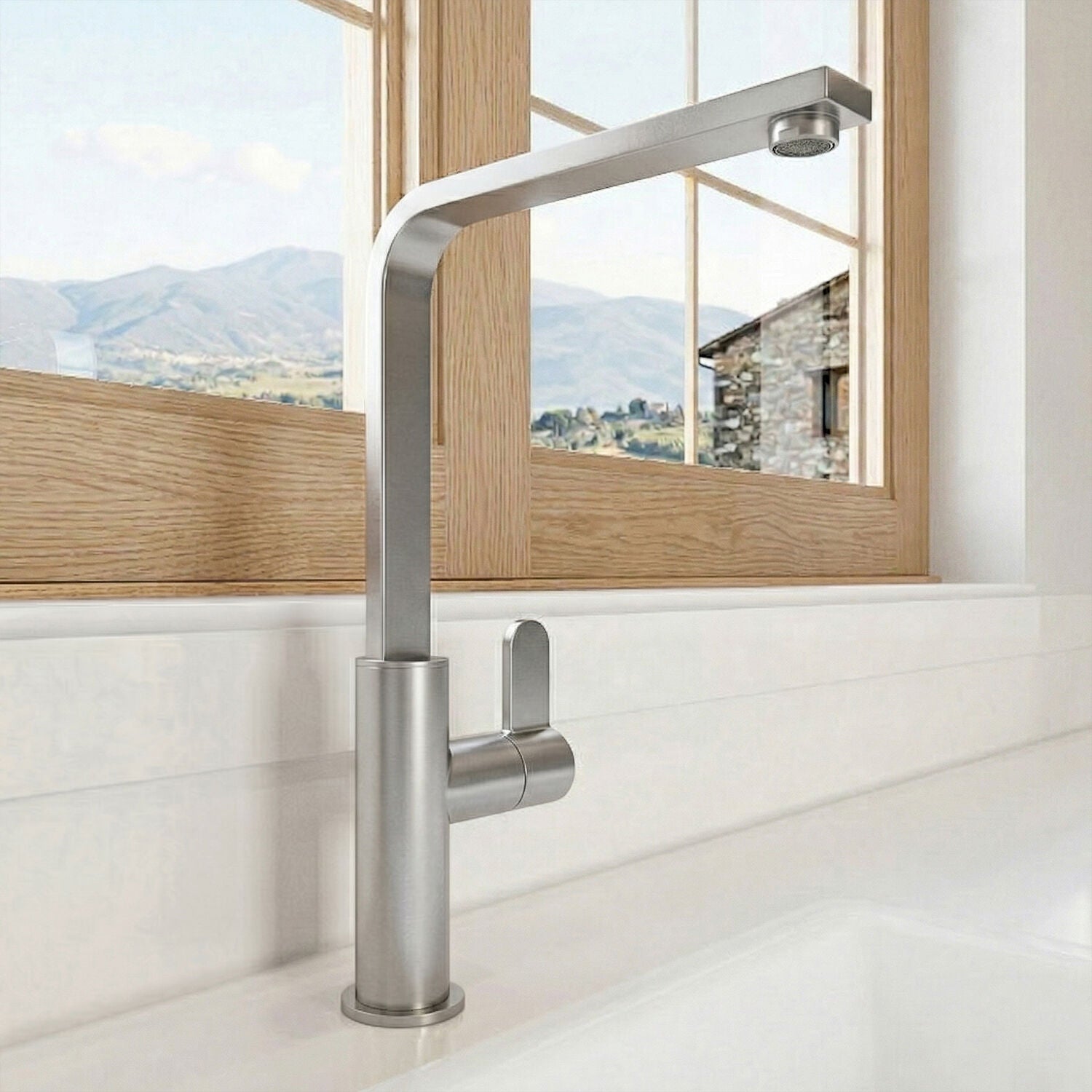 [BKTC605SL] Ipstones Kitchen Mono Mixer Tap - Single or Dual Lever, Choice of Colour - Silo