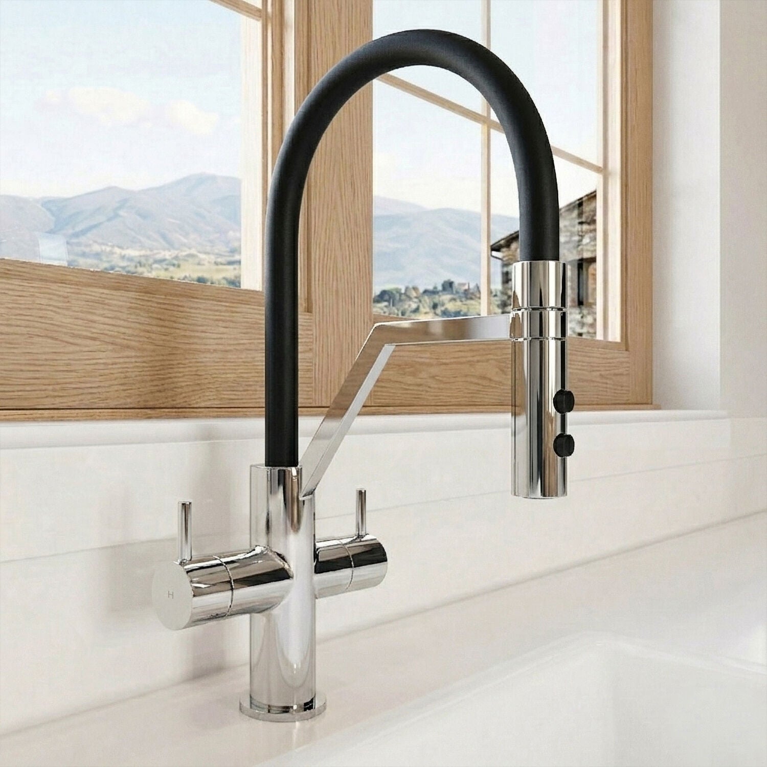 [BKTR305DL] Haughton Kitchen Mono Mixer Tap - Single or Dual Lever, Choice of Colour - Silo