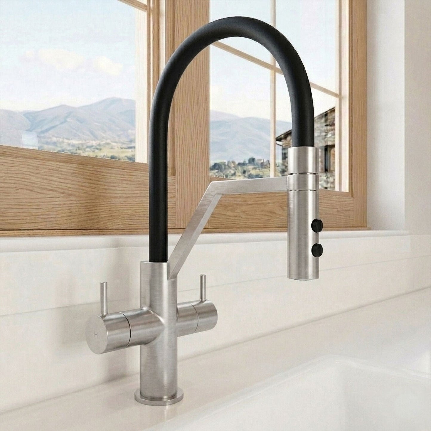 [BKTR605DL] Haughton Kitchen Mono Mixer Tap - Single or Dual Lever, Choice of Colour - Silo