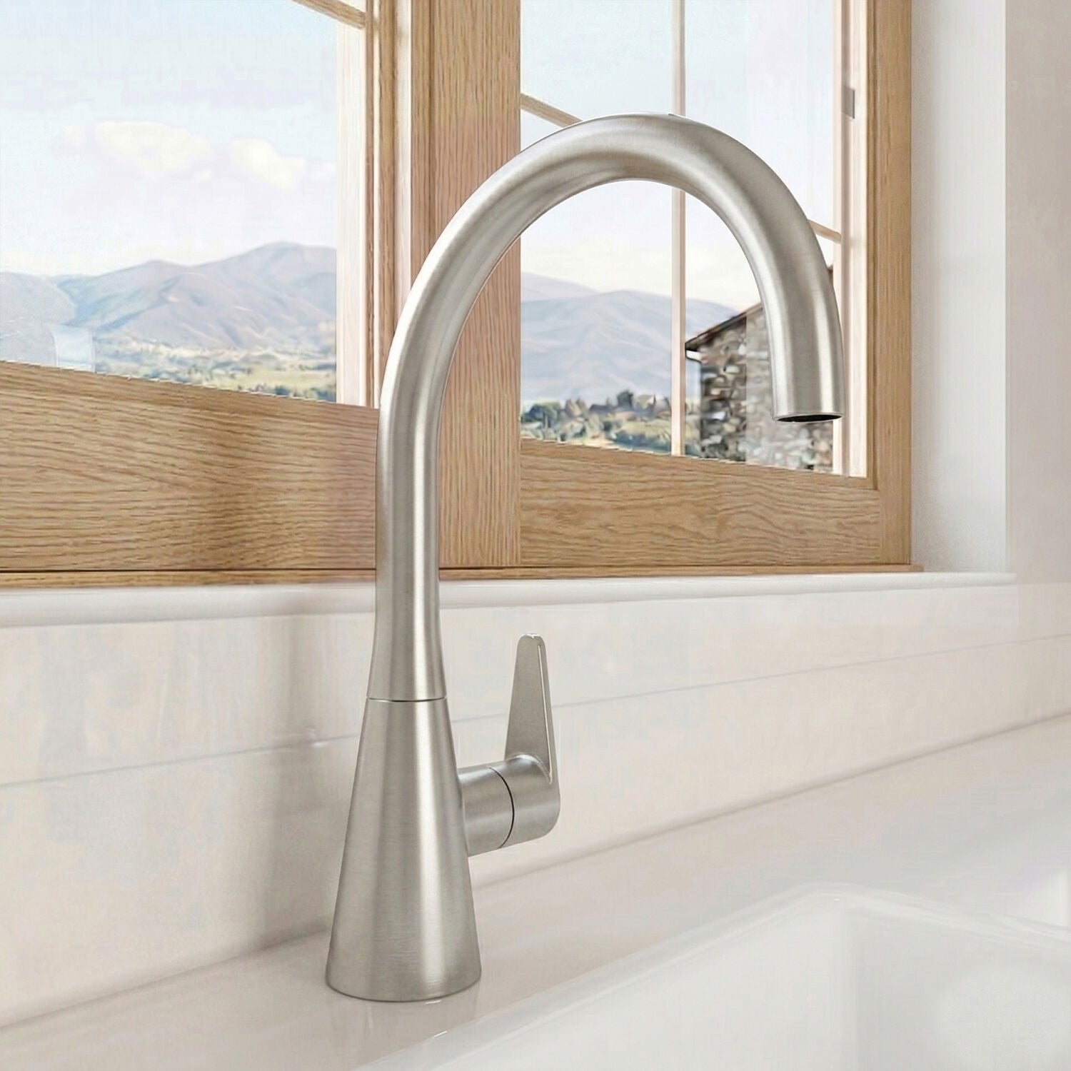 [BKTS605SL] Tatenhill Kitchen Mono Sink Mixer Tap - Single or Dual Lever, Choice of Colour - Silo