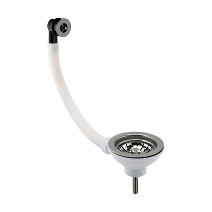 [BKW613R] 90mm Fireclay Kitchen Sink Basket Strainer Waste with Overflow - Multiple Colours Available - Cutout
