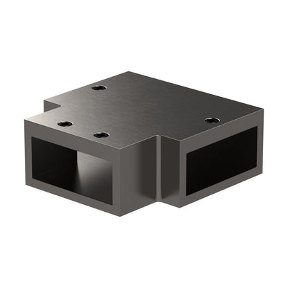 [BLFIX071] Balterley Wetroom Arm T Piece (for use with Flat Support Bar) - Brushed Pewter - Cutout