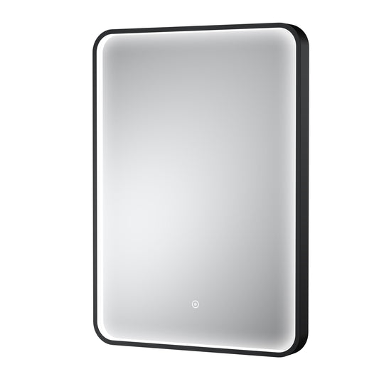 Quixhill Contemporary Inset Framed LED Touch Sensor Mirror with De-mister Pad, 700 x 500mm - Choice of Colour