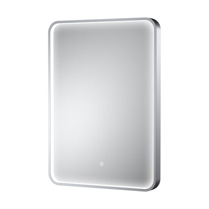 [BLQ733] Quixhill Contemporary Inset Framed LED Touch Sensor Mirror with De-mister Pad, 700 x 500mm - Choice of Colour - Cutout