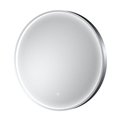[BLQ743] Quixhill Contemporary Round Inset Framed LED Touch Sensor Mirror - Cutout