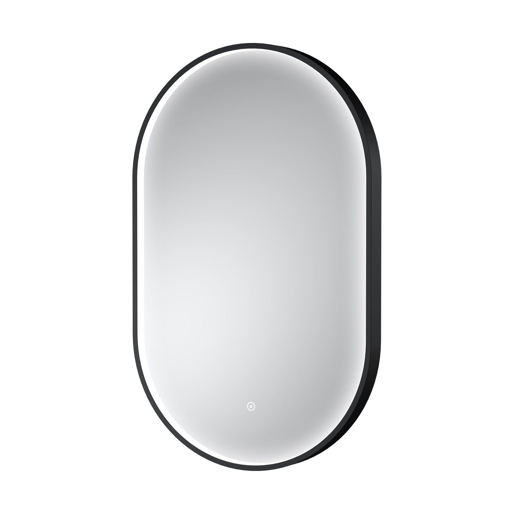 [BLQ761] Quixhill Contemporary Oval Inset Framed LED Touch Sensor Mirror - 800 x 500mm - Cutout