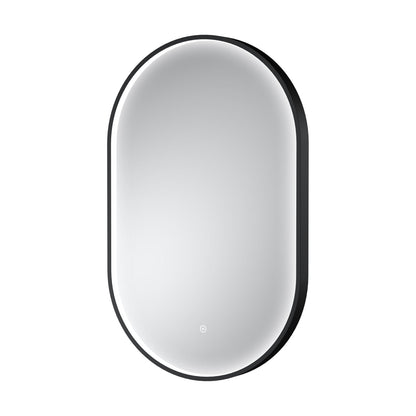 [BLQ761] Quixhill Contemporary Oval Inset Framed LED Touch Sensor Mirror - 800 x 500mm - Cutout