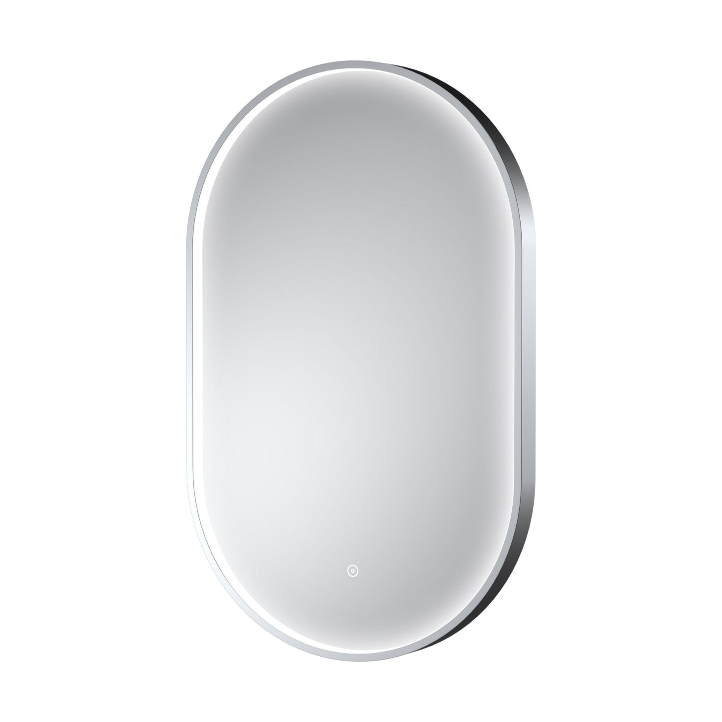 [BLQ763] Quixhill Contemporary Oval Inset Framed LED Touch Sensor Mirror - 800 x 500mm - Cutout