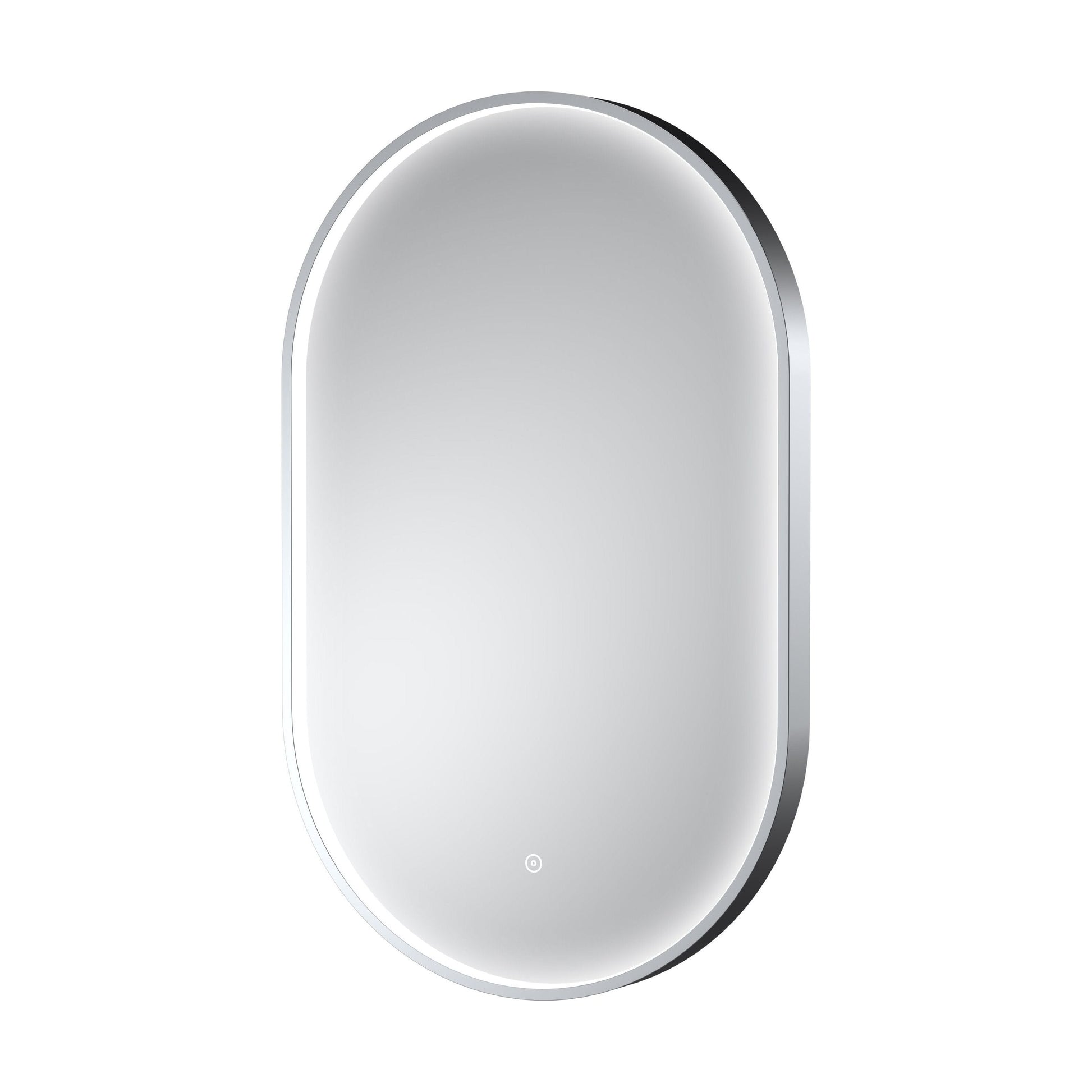 [BLQ763] Quixhill Contemporary Oval Inset Framed LED Touch Sensor Mirror - 800 x 500mm - Cutout