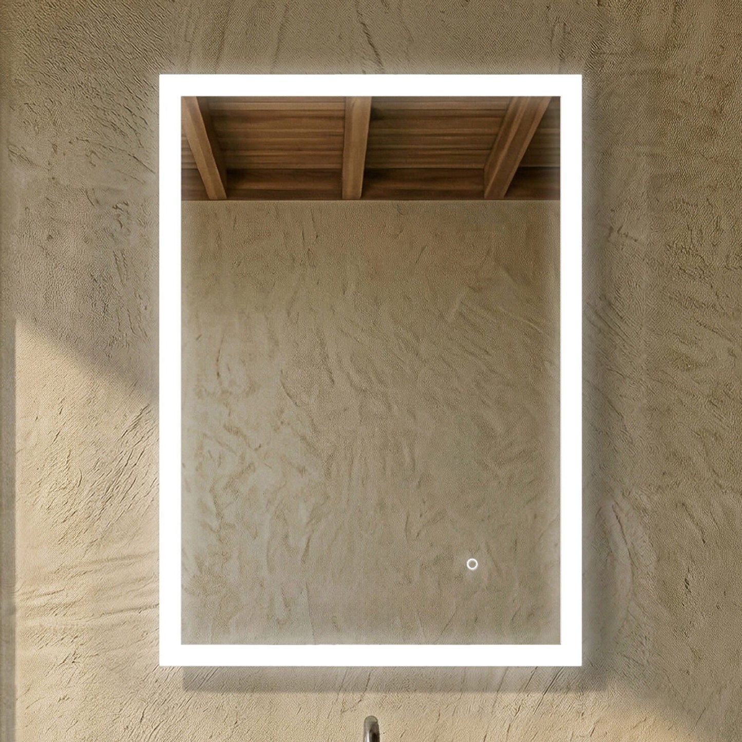 [BMAM602] Talke Rectangular LED Illuminated Touch Sensor Minimalist Mirror with Demister, 700 x 500mm - Silo