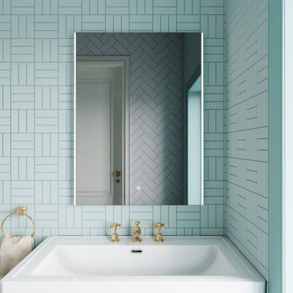 [BMAM604] Talke Rectangular LED Ambient Illuminated Touch Sensor Mirror with Demister, 800 x 600mm - Lifestyle 1
