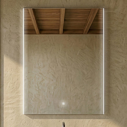 [BMAM604] Talke Rectangular LED Ambient Illuminated Touch Sensor Mirror with Demister, 800 x 600mm - Silo