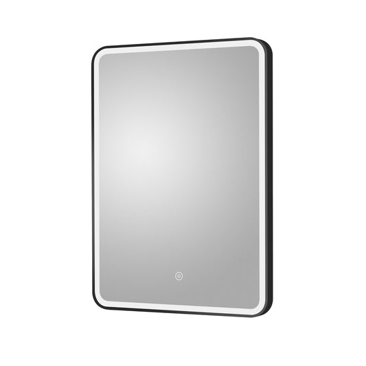 Quixhill Rectangular LED Illuminated Touch Sensor Framed Mirror with Demister, 700mm x 500mm