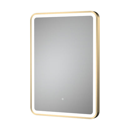 [BMFR702] Quixhill Rectangular LED Illuminated Touch Sensor Framed Mirror with Demister, 700mm x 500mm - Cutout
