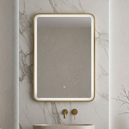 [BMFR702] Quixhill Rectangular LED Illuminated Touch Sensor Framed Mirror with Demister, 700mm x 500mm - Silo
