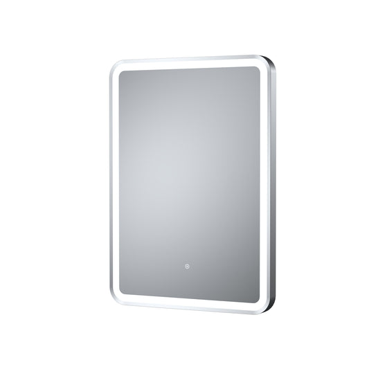 Balterley Rectangular Framed LED Touch Sensor Mirror with Demister, 700x500mm - Chrome