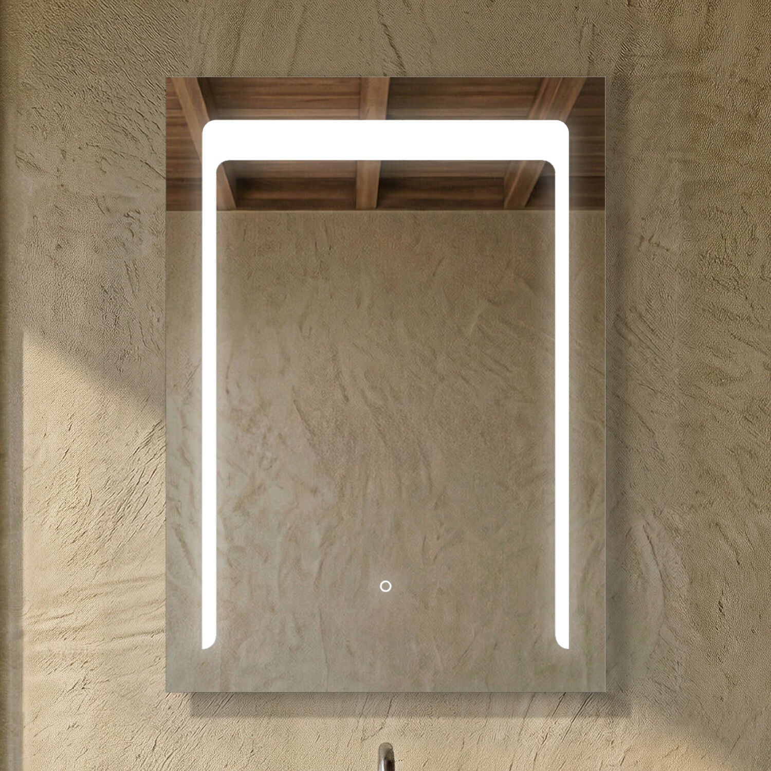 [BMLD501] Talke Rectangular LED Illuminated Touch Sensor Mirror with Demister, 700mm x 500mm - Silo