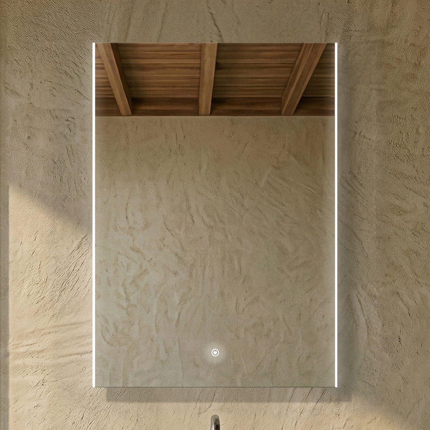 [BMLD503] Talke Minimalist Rectangular LED Illuminated Touch Sensor Mirror with Demister, 700mm x 500mm - Silo