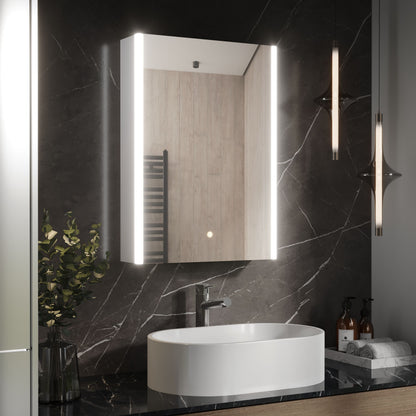 [BMMC093] Talke 1 Door Touch Sensor Mirror Cabinet with Demister & Shaver Socket, 700 x 500mm - Lifestyle 3