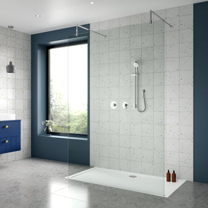 [BSB126ST1] 1 Outlet Luxury Shower Bundle - Stop Tap, Temperature Control & Slide Rail Kit - Chrome - Lifestyle 1