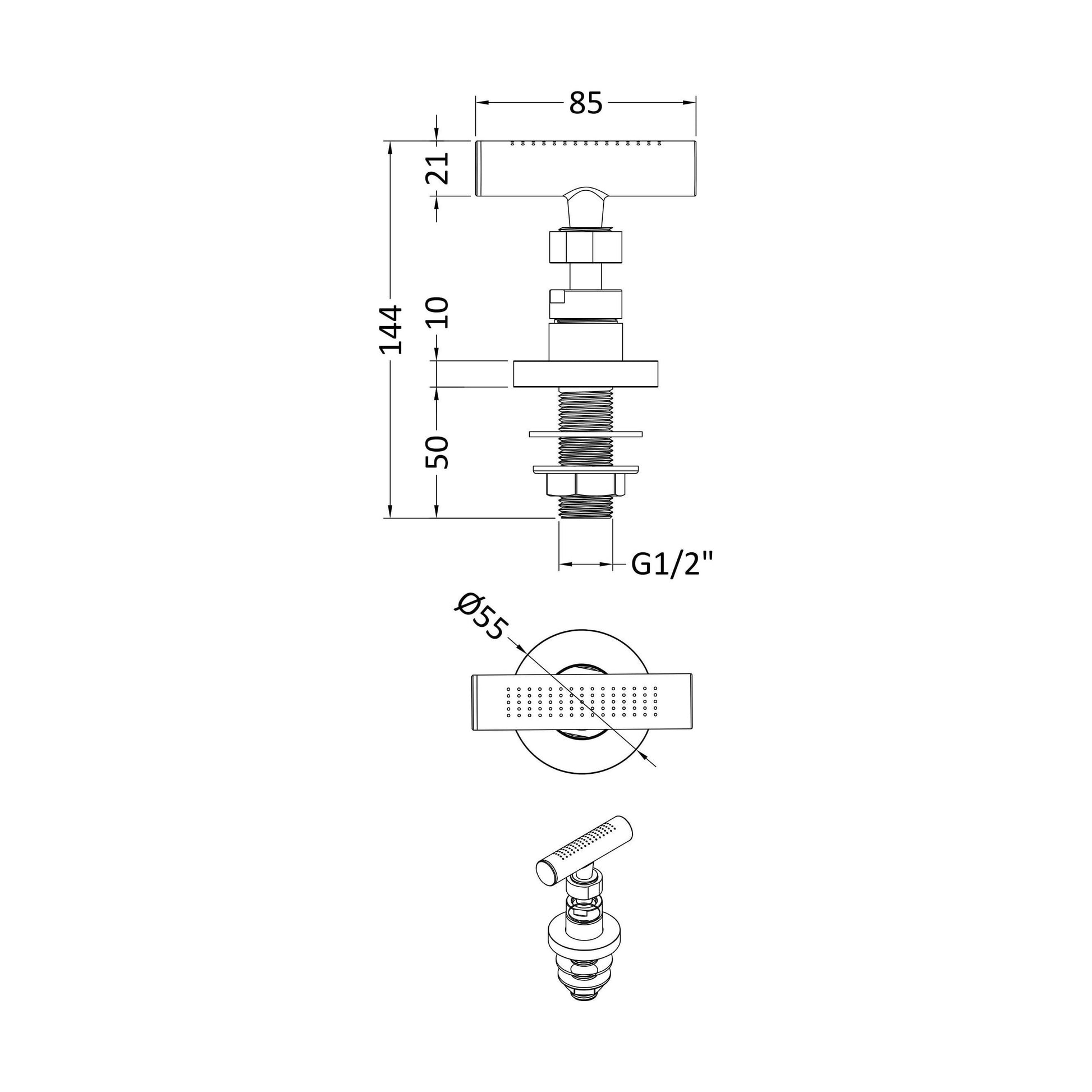 [BSBJ383] Minimalist Body Jet - Technical Drawing