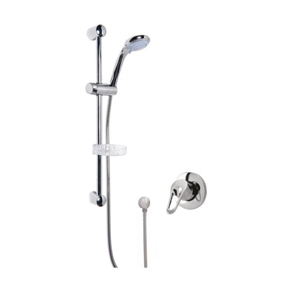 [BSBR01MV1] Shower Bundle Concealed Round Manual Valve & Multi Function Handset Slide Rail Kit - Chrome Balterley - Cutout