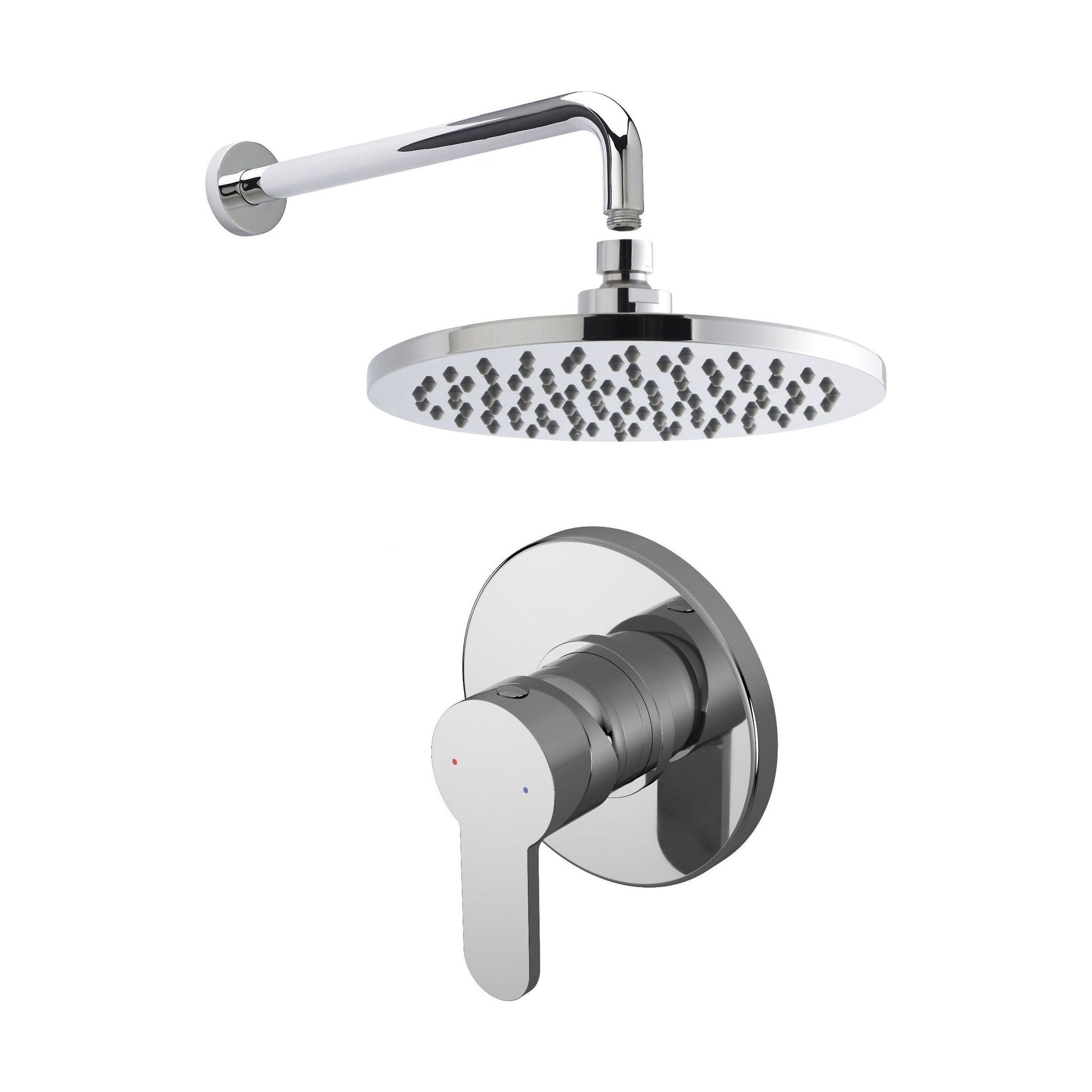 [BSBR06MV1] Pride Shower Bundle Concealed Round Manual Valve, Arm & Head Kit - Chrome Balterley - Cutout