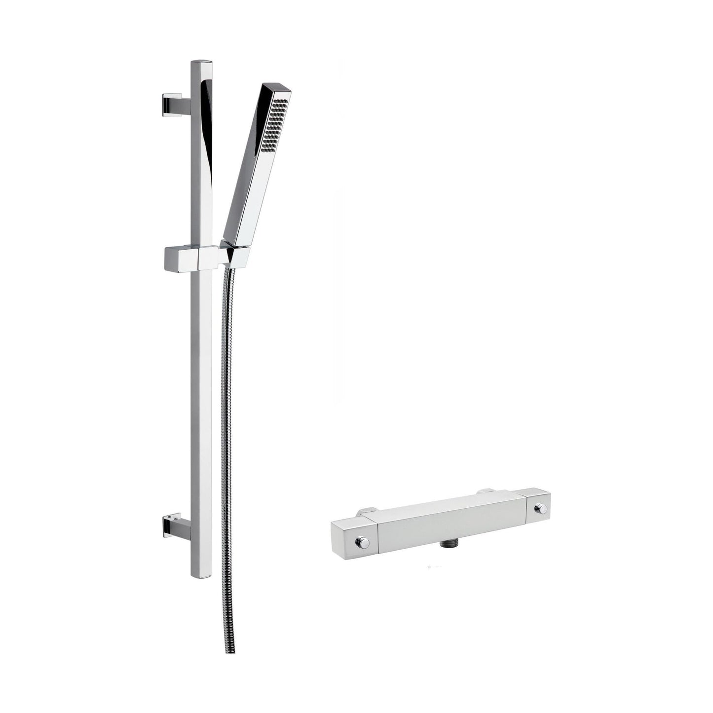 [BSBS99BV1] Square Bar Valve & Slide Rail Shower Kit - Chrome - Balterley - Cutout