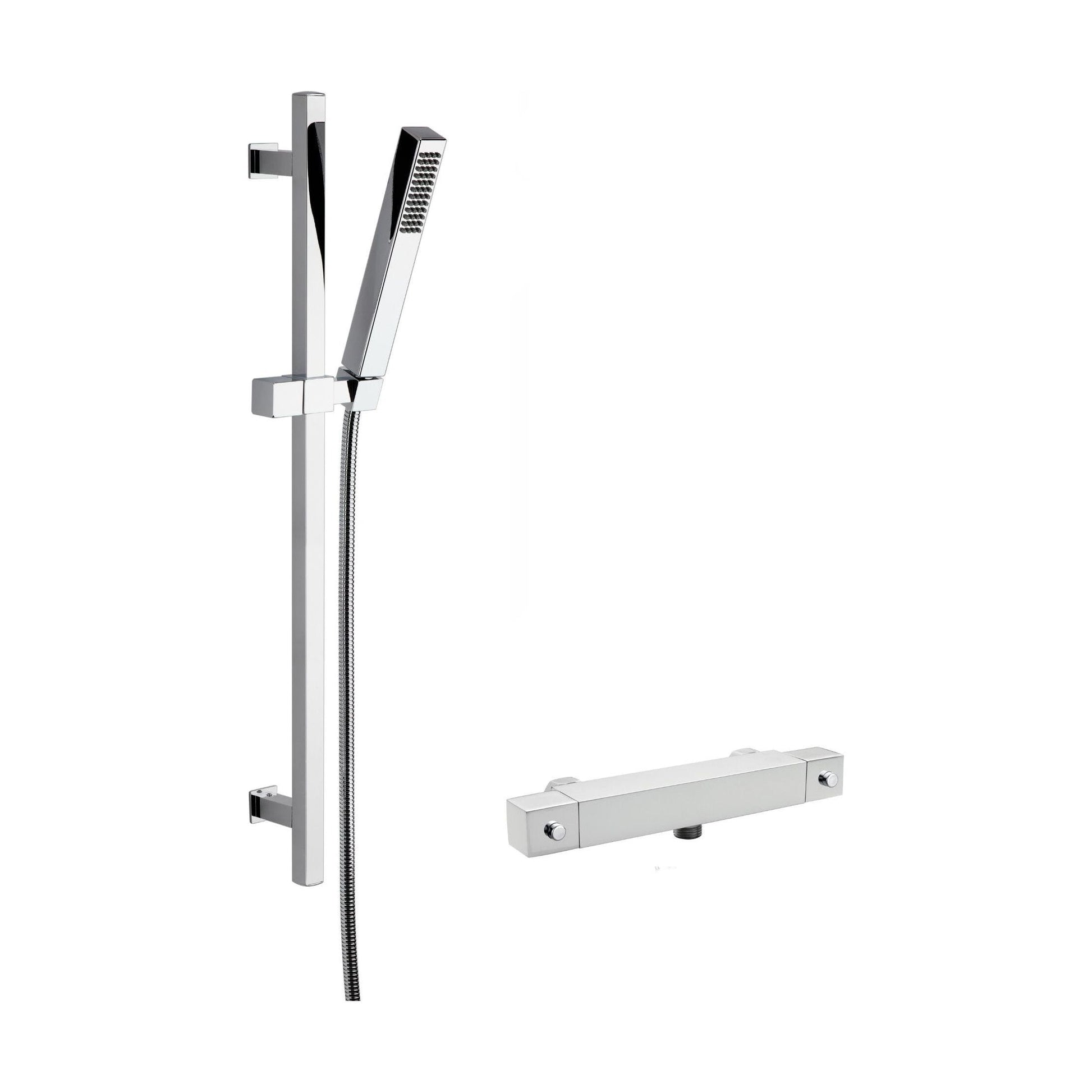 [BSBS99BV1] Square Bar Valve & Slide Rail Shower Kit - Chrome - Balterley - Cutout