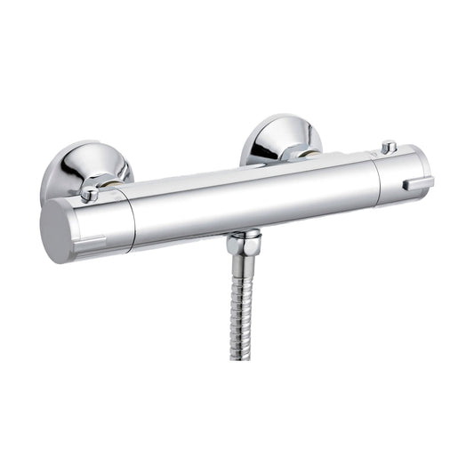 [BSBV001] Contemporary Round Thermostatic Shower Bar Valve (1 Outlet) - Chrome - Balterley - Cutout