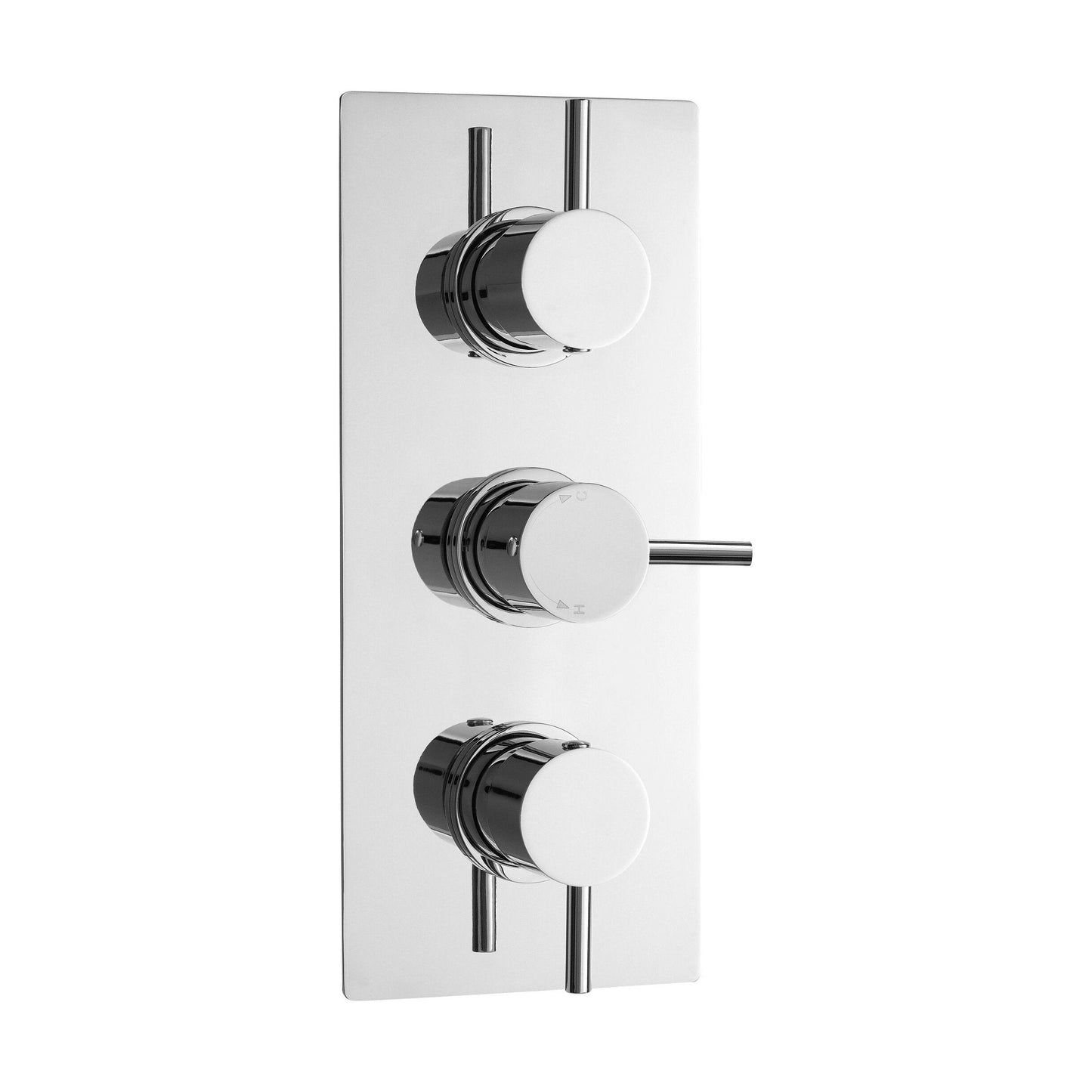 [BSCA053] Round Concealed Triple Thermostatic Shower Valve (2 Outlets) - Chrome - Balterley - Cutout