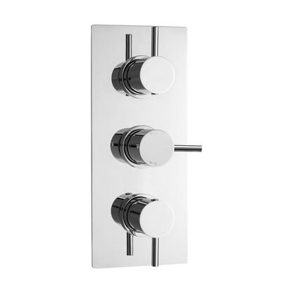 [BSCA053] Round Concealed Triple Thermostatic Shower Valve (2 Outlets) - Chrome - Balterley - Cutout
