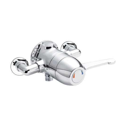 [BSCCSQ2] Contemporary Round Exposed Sequential Thermostatic Shower Valve with Lever Handle - Chrome - Balterley - Cutout