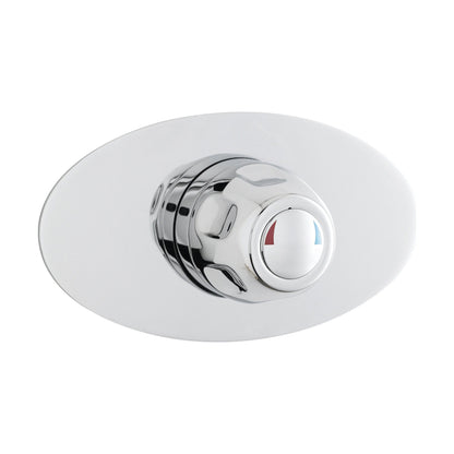 [BSCCSQ3] Contemporary Round Concealed Sequential Thermostatic Shower Valve - Chrome - Balterley - Cutout