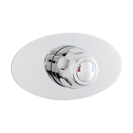 [BSCCSQ3] Contemporary Round Concealed Sequential Thermostatic Shower Valve - Chrome - Balterley - Cutout