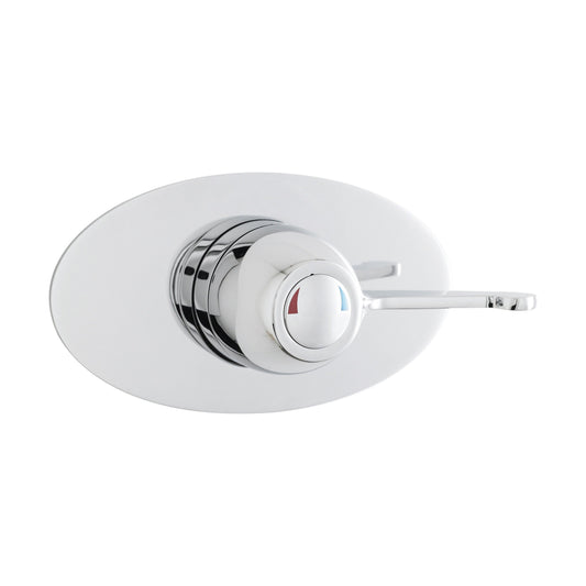 [BSCCSQ4] Contemporary Round Concealed Sequential Thermostatic Shower Valve with Lever Handle - Chrome - Balterley - Cutout