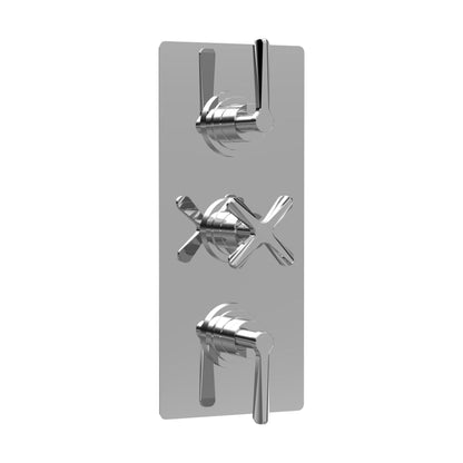 [BSCN3211L] Levedale Triple Concealed Crosshead Thermostatic Shower Valve (2 Outlets) - Cutout
