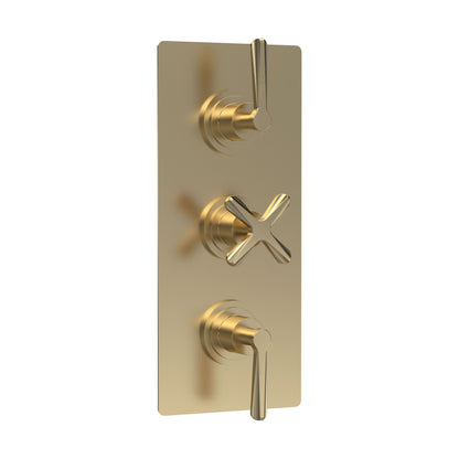 [BSCN8023L] Levedale Triple Concealed Crosshead Thermostatic Shower Valve with Diverter (3 Outlets) - Cutout
