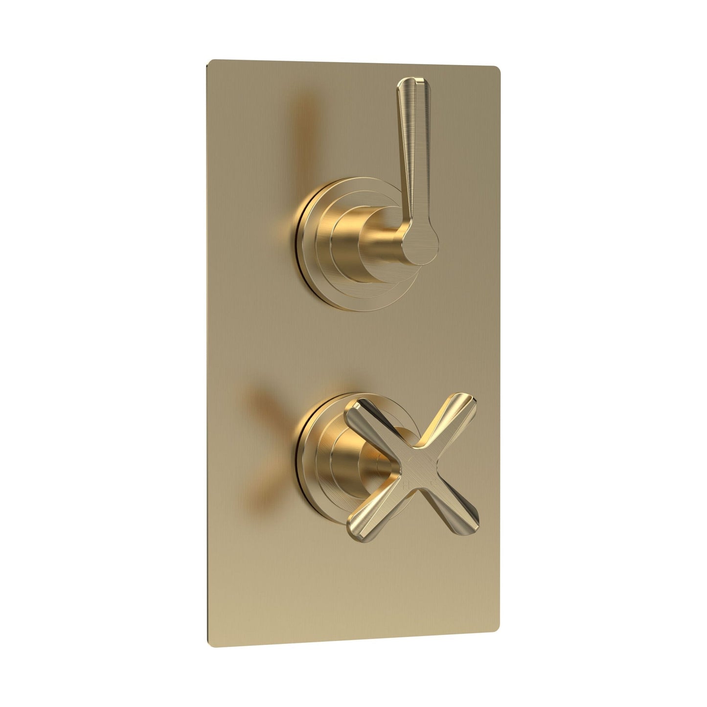 [BSCN8207L] Levedale Twin Concealed Crosshead Thermostatic Shower Valve with Diverter (2 Outlets) - Cutout
