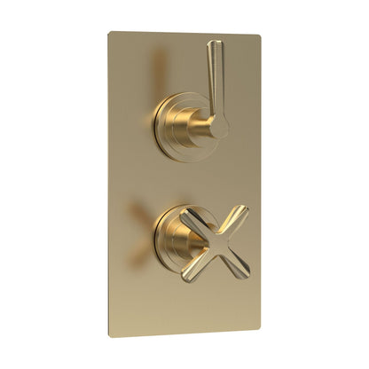 [BSCN8210L] Levedale Twin Concealed Crosshead Thermostatic Shower Valve (1 Outlets) - Cutout