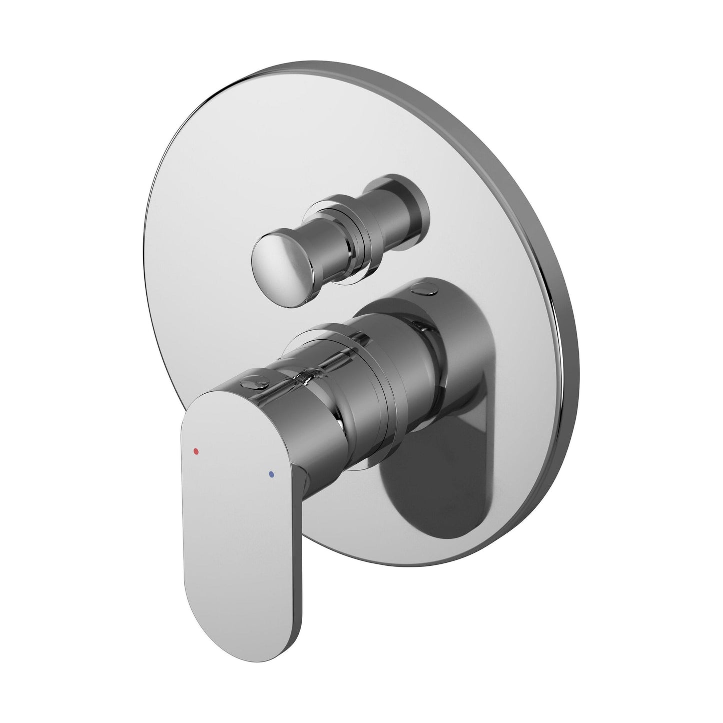 [BSCUMV12] Balterley Current Contemporary Round Concealed Manual Shower Valve with Diverter and Lever Handle - Chrome Finish - Cutout