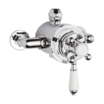 [BSED091E] Traditional Exposed Dual Thermostatic Shower Valve (1 Outlet) - Chrome - Balterley - Cutout