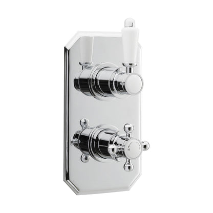 [BSED316] Traditional Bathroom Concealed Twin Thermostatic Shower Valve (1 Outlet) - Chrome - Balterley - Cutout