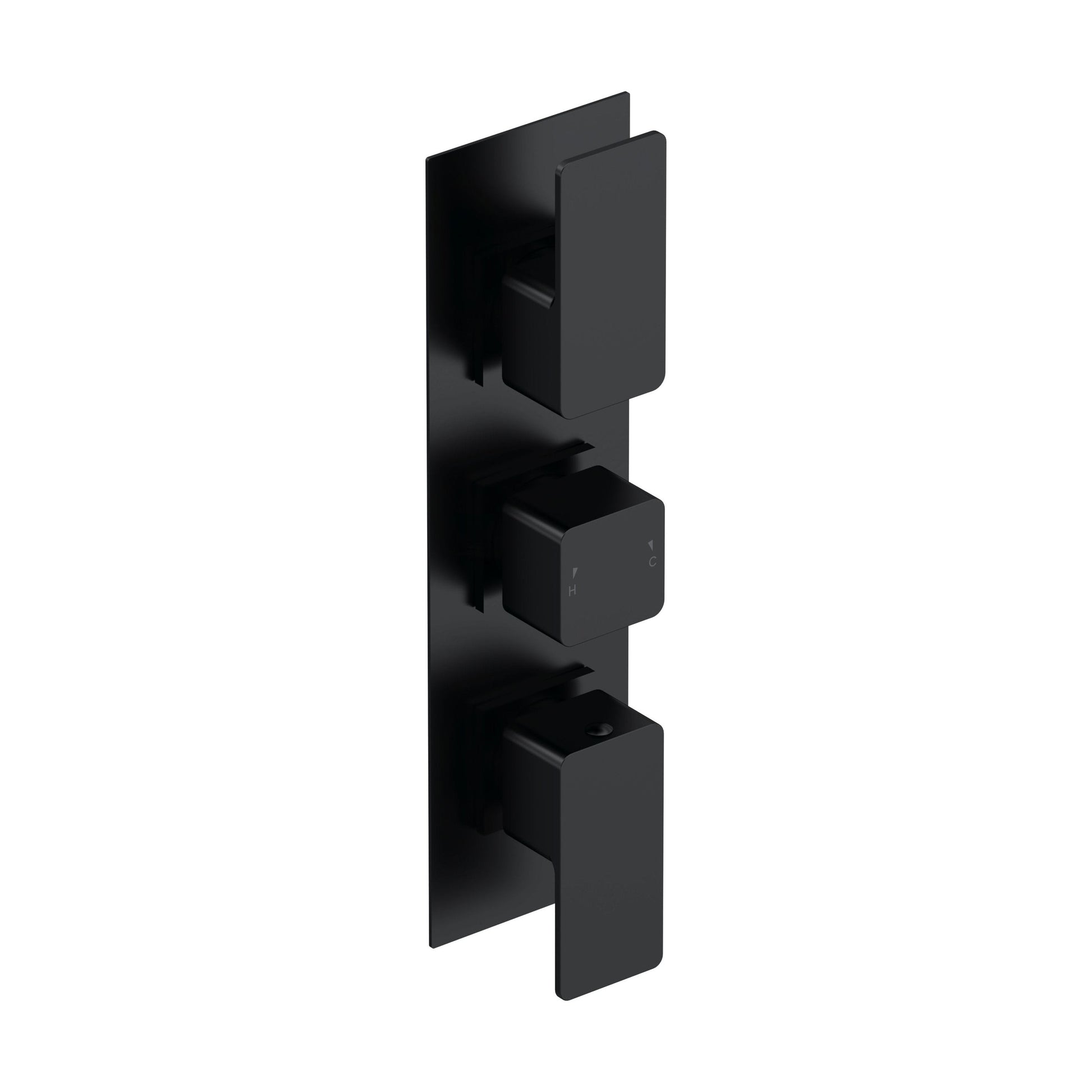[BSEM4TR03] Empire Contemporary Concealed Square Triple Thermostatic Shower Valve with Diverter, 300mm Solid Brass - Matt Black by Balterley - Cutout