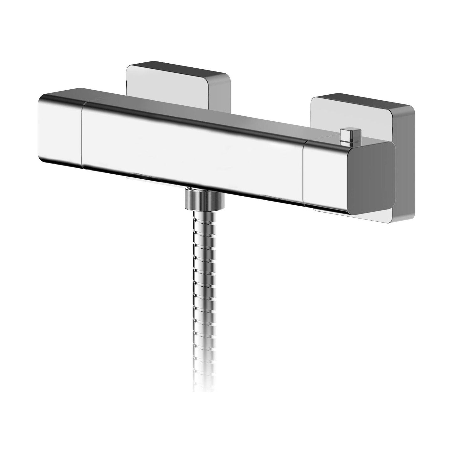 [BSEM503] Empire Contemporary Bathroom Wall Mount Square Thermostatic Bar Valve with Bottom Outlet, 55mm x 261mm, Chrome - Balterley - Cutout