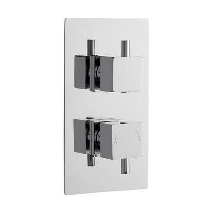 [BSFA301] Balterley Contemporary Square Concealed Twin Thermostatic Shower Valve 1 Outlet - Chrome - Cutout