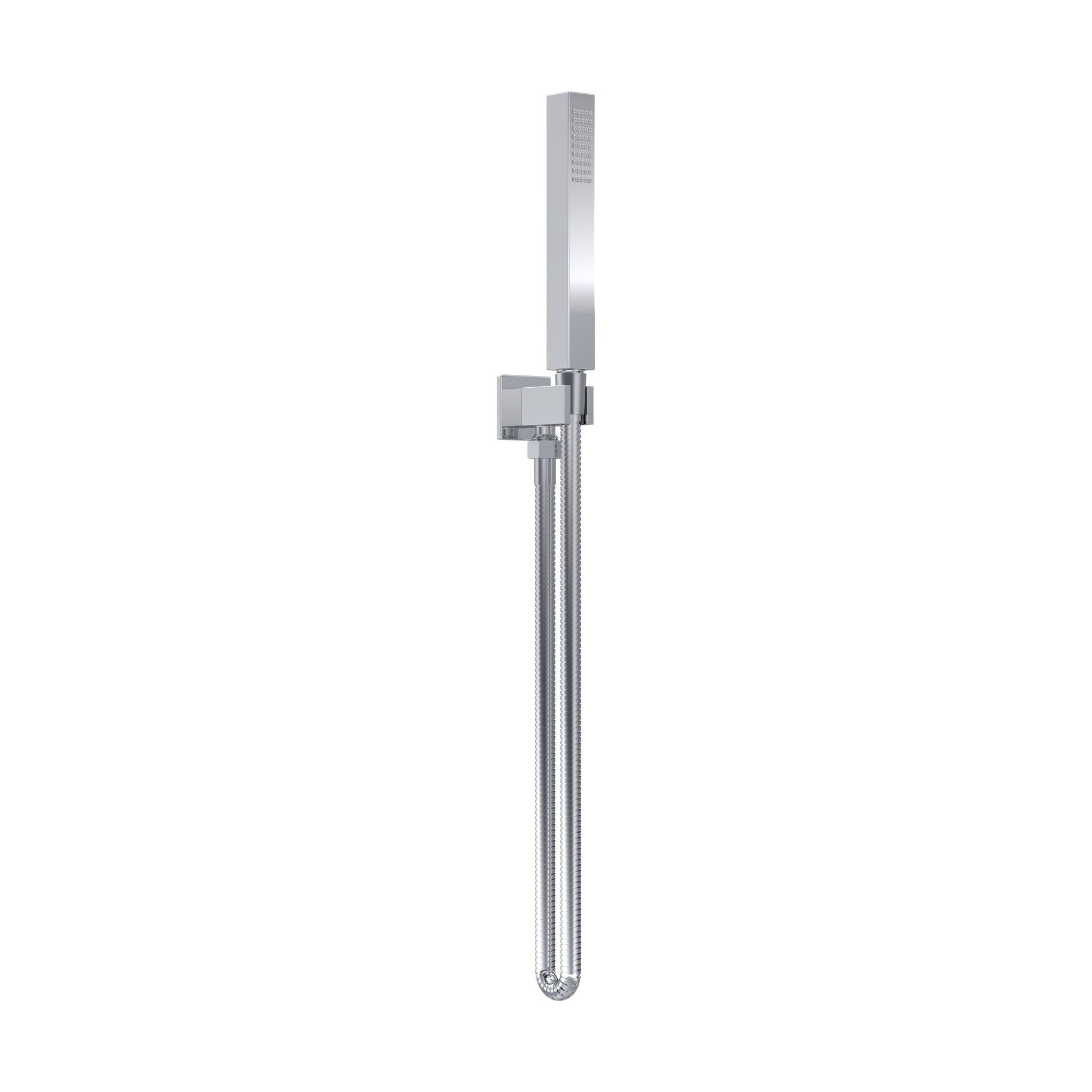 [BSHS3264] Square Outlet Elbow, Parking Bracket & Shower Handset - Matt Black - Cutout
